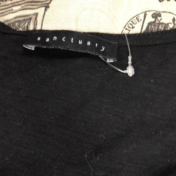 SANCTUARY Tie Waist Button Down Tank Dress In Black - Picture 4 of 5